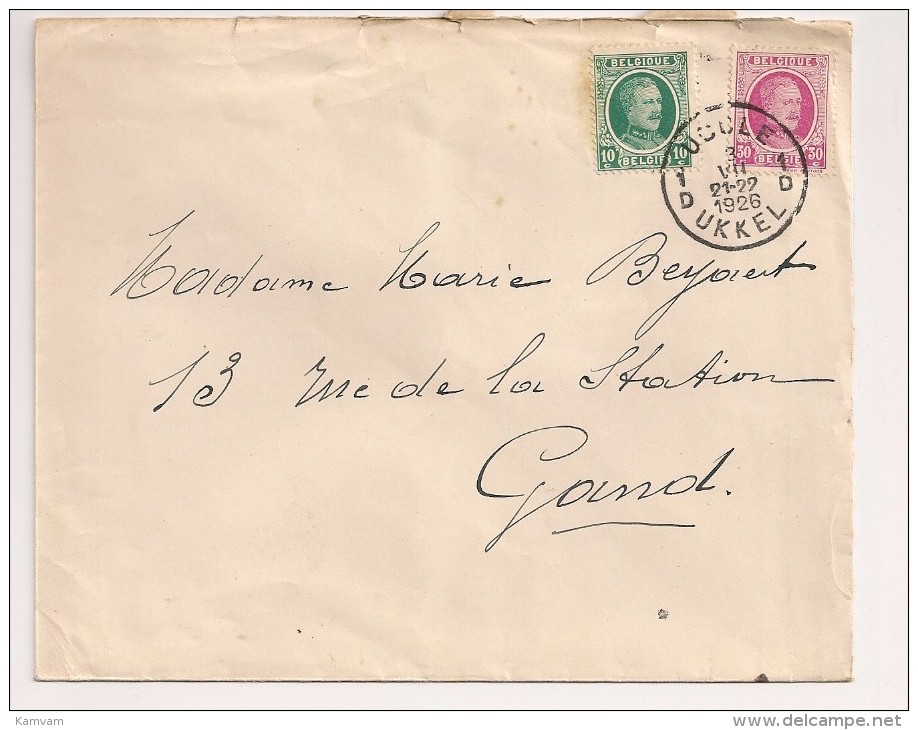 BRIEF LETTRE Houyoux 194 10c + 200 30c UCCLE UKKEL - Briefe U. Dokumente