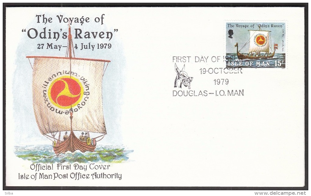 Isle Of Man 1979 / The Voyage Of 'Odin's Raven / Sailing Ship / Vikings - Barcos