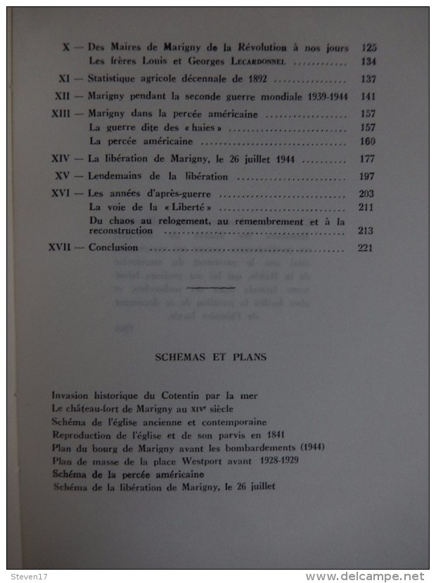 MARIGNY MILLE ANS D'HISTOIRE Par Marcel GUILLARD  Imprimerie Bellée , Coutances 1968  Excellent état ! - Histoire