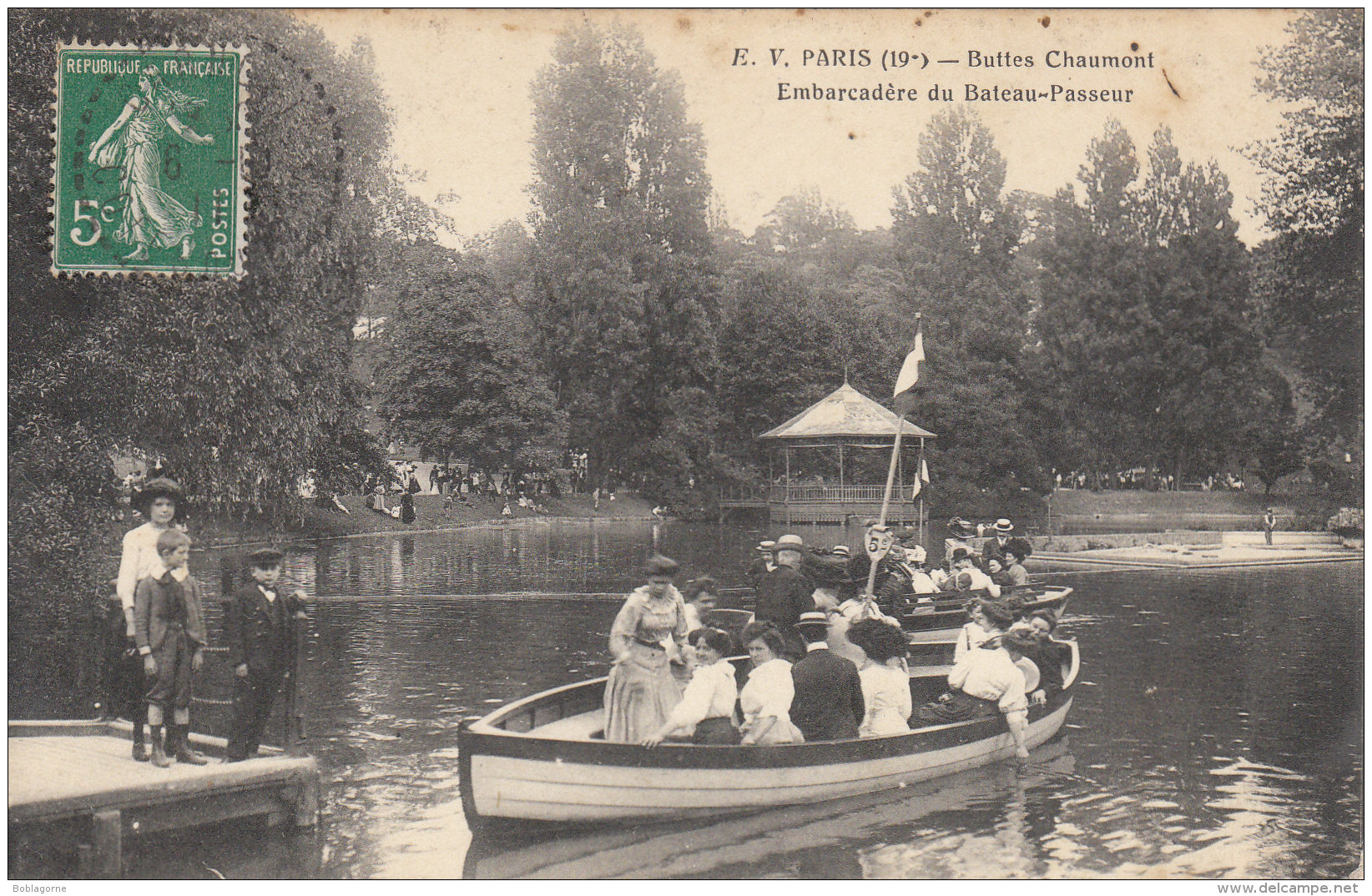 Paris - Buttes Chaumont - Embarcadère Du Bateau-passeur - Arrondissement: 19