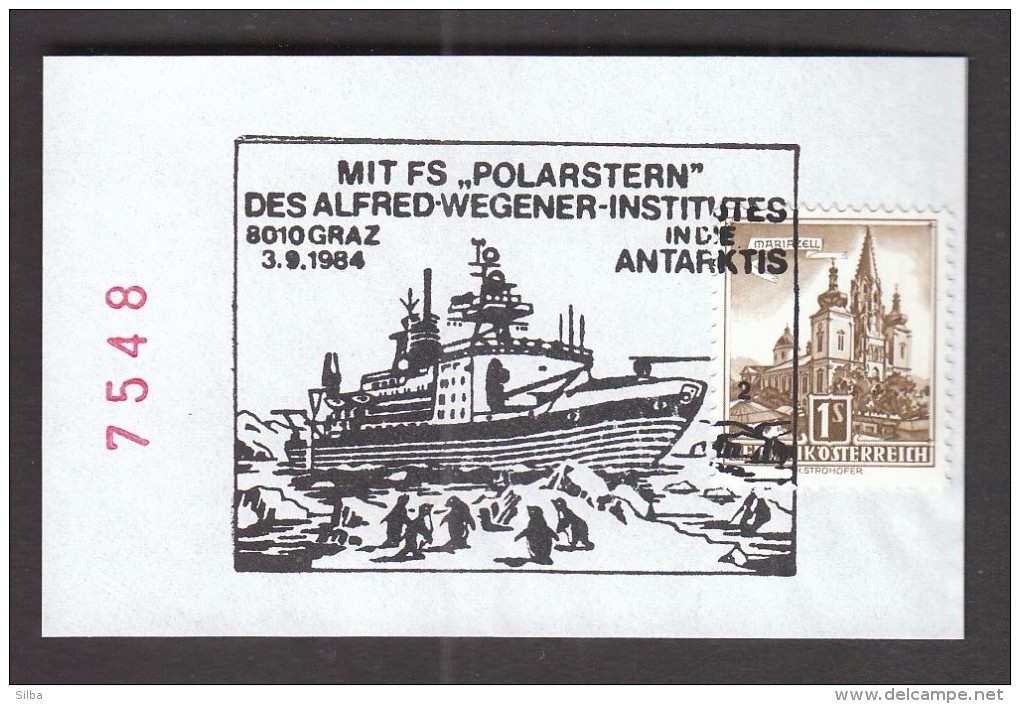 Austria Graz 1984 / Ship FS Polarstern / Alfred Wegener Institute On The Antarctic / Fauna, Penguin - Antarktis-Expeditionen