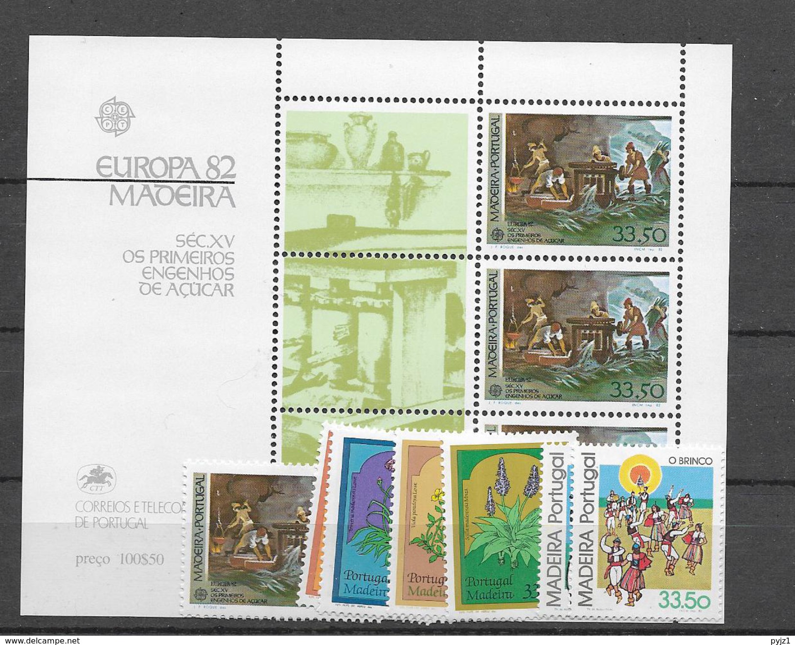 1982 MNH Madeira Year Complete, Postfris - Madère