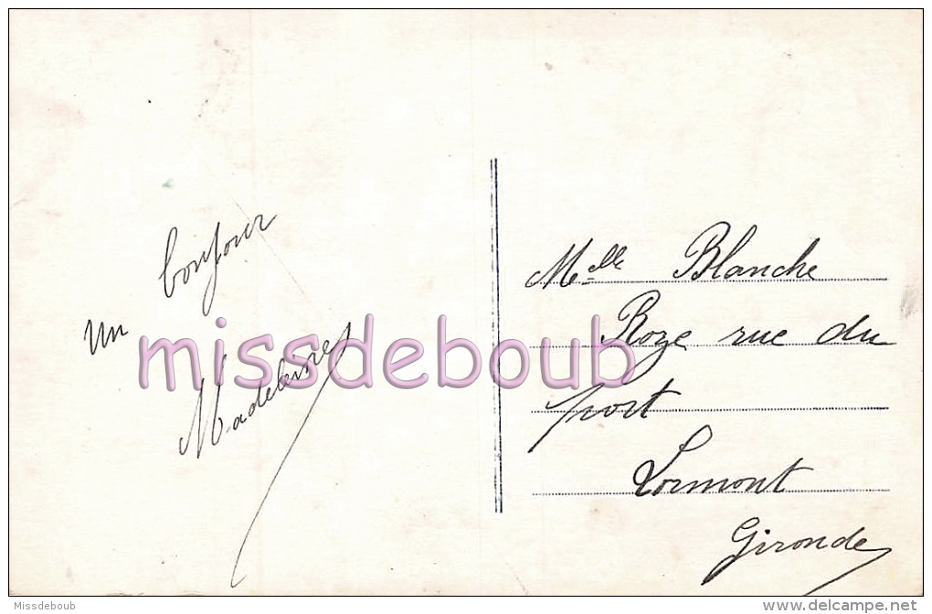 Serie de 3 cpa 1903 - MIGNON  - Jeune femme brune mandoline  - écrite  - 2 scans