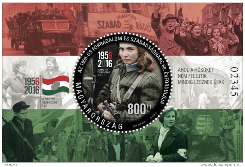 HUNGARY - 2016. S/S - 60th Anniversary Of The 1956 Hungarian Revolution  MNH!! - Sonstige & Ohne Zuordnung