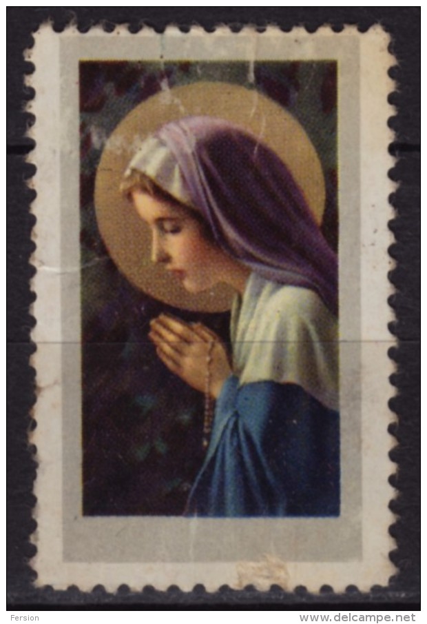 Mary (mother Of Jesus) Charity Label / Cinderella / Vignette - Christentum