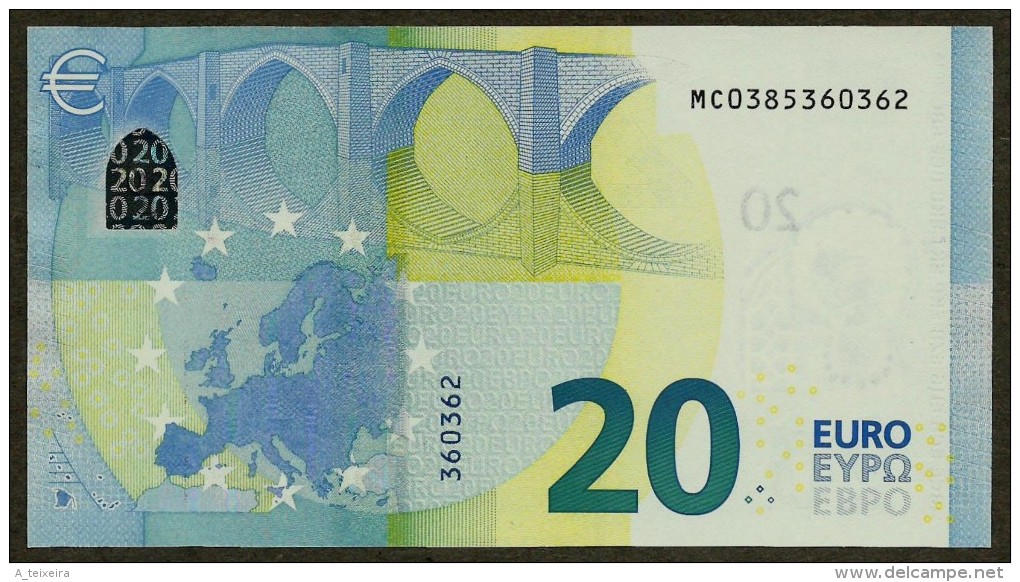 Portugal - M - 20 Euro - M001 H6 - MC0385360362 - Draghi - UNC - 20 Euro