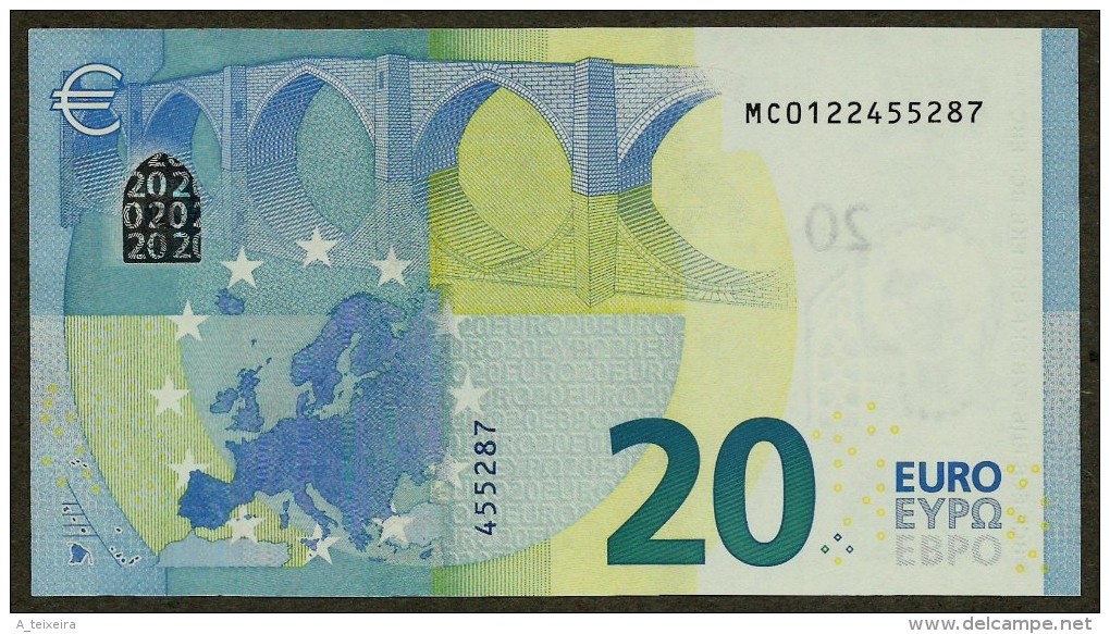 Portugal - M - 20 Euro - M001 F5 - MC0122455287 - Draghi - UNC - 20 Euro