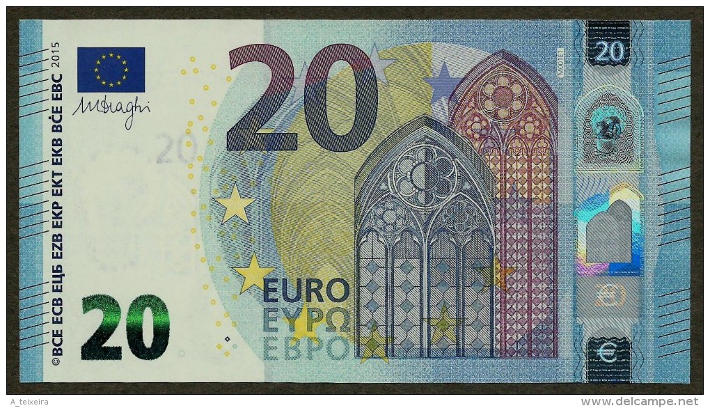 Portugal - M - 20 Euro - M001 E1 - MC0373929588 - Draghi - UNC - 20 Euro