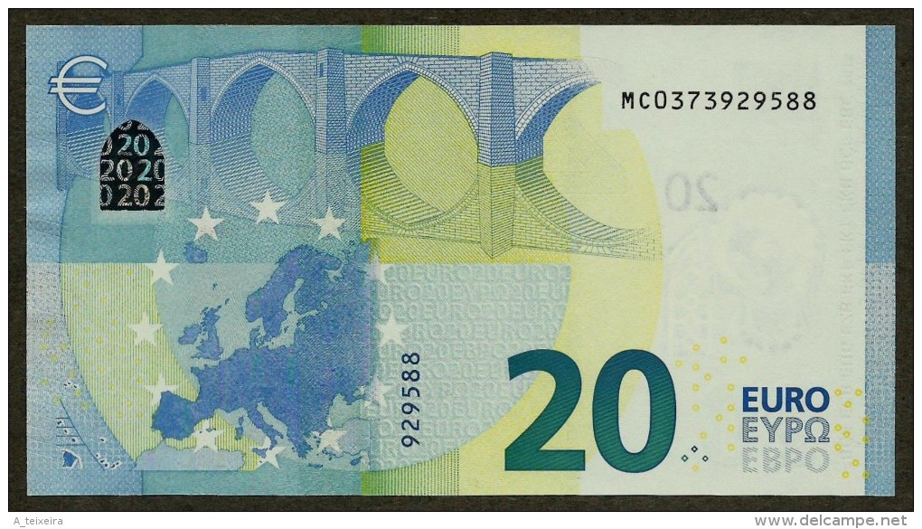 Portugal - M - 20 Euro - M001 E1 - MC0373929588 - Draghi - UNC - 20 Euro