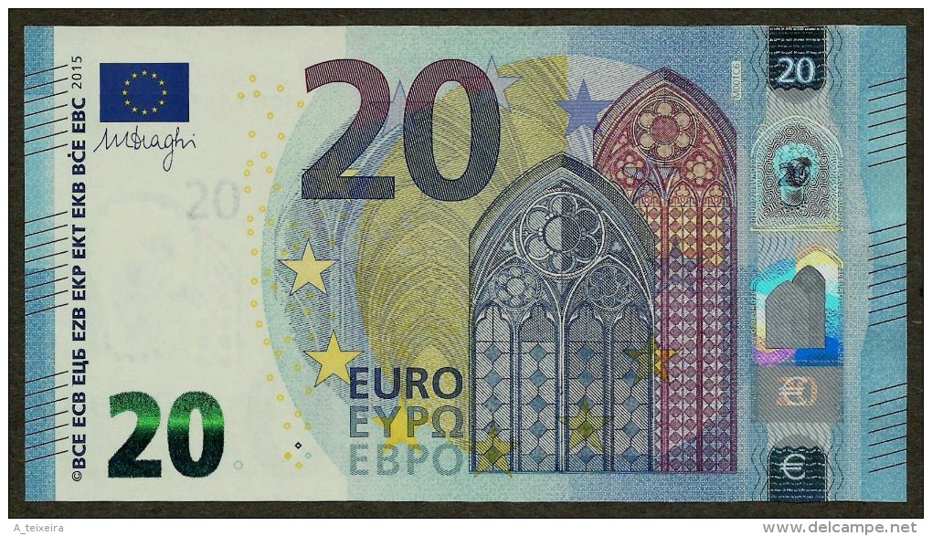 Portugal - M - 20 Euro - M001 C6 - MC0164085696 - Draghi - UNC - 20 Euro