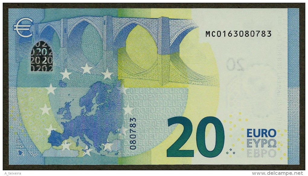 Portugal - M - 20 Euro - M001 B6 - MC0163080783 - Draghi - UNC - 20 Euro