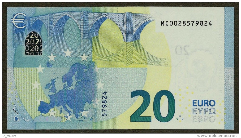 Portugal - M - 20 Euro - M001 B3 - MC0028579824 - Draghi - UNC - 20 Euro