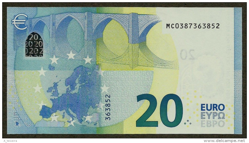 Portugal - M - 20 Euro - M001 A5 - MC0387363852 - Draghi - UNC - 20 Euro