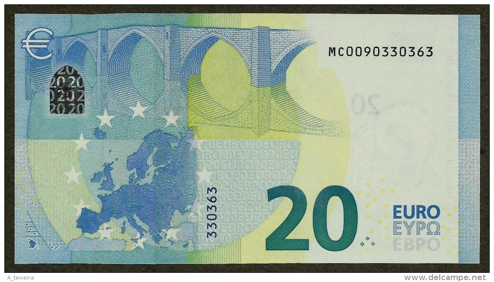 Portugal - M - 20 Euro - M001 A2 - MC0090330363 - Draghi - UNC - 20 Euro