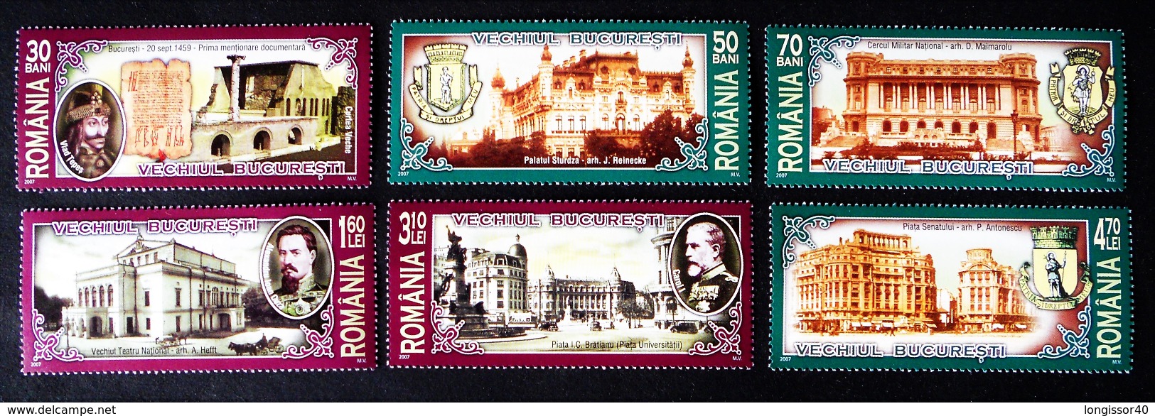 LE VIEUX BUCAREST2007 - NEUFS ** - YT 5211/16 - MI 6192/97 - Nuevos