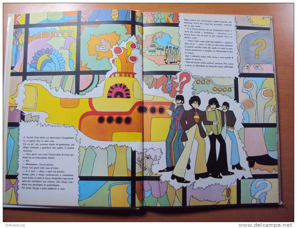 B001: Beatles in the Yellow Submarine, old Comic in italian language