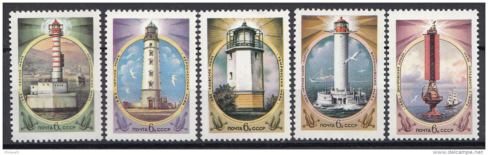 Sowjet Unie - Vuurtoren/Lighthouse/Leuchtturm - MNH - Y 4966-4970 - Leuchttürme