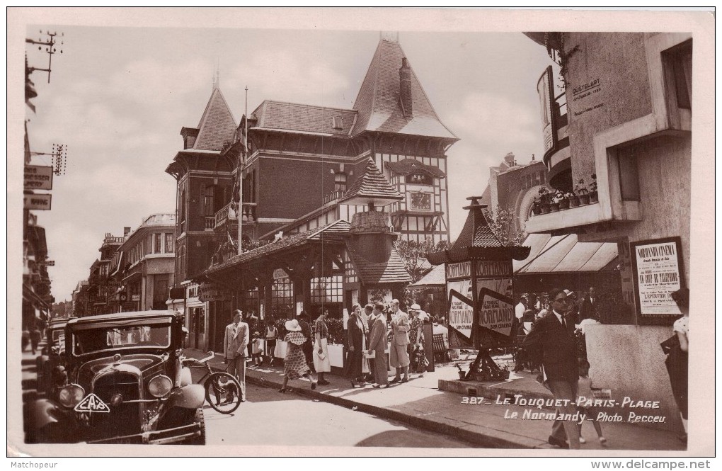 LE TOUQUET PARIS PLAGE -62- LE NORMANDY PHOTO PECCEU - BELLE ANIMATION VEHICULE ANCIEN - Le Touquet