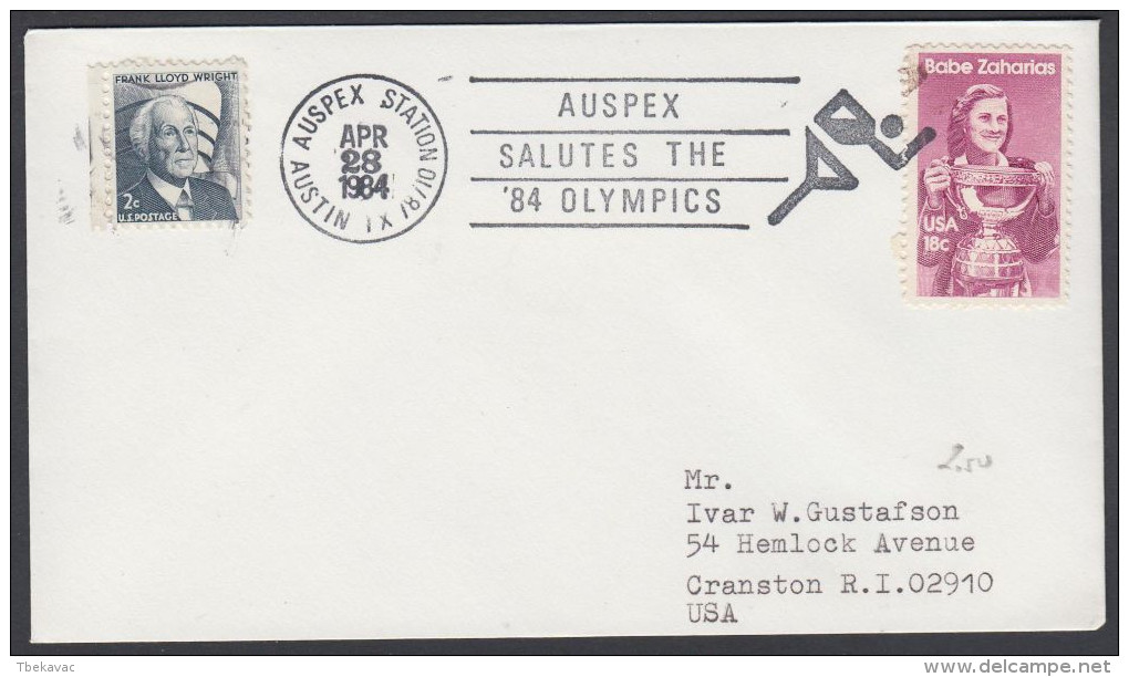 United States 1984, Cover W./special Postmark "Olympic Games Los Angeles 1984" - Sommer 1984: Los Angeles
