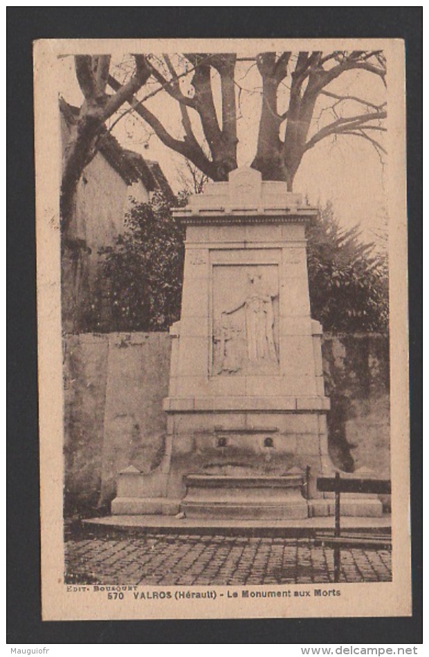 DD / 34 HERAULT / VALROS / LE MONUMENT AUX MORTS - Autres & Non Classés