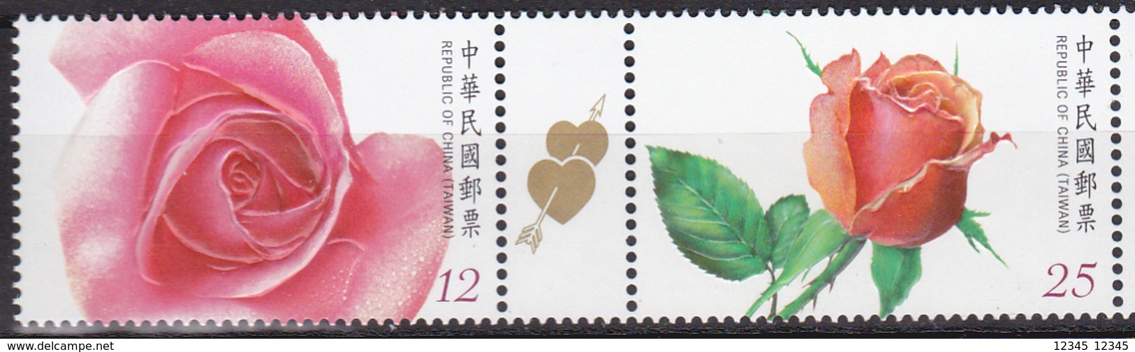 Taiwan 2012, Postfris MNH, Flowers, Roses - Ongebruikt