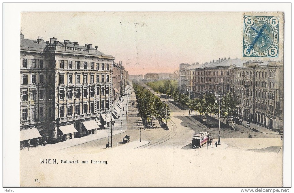 Carte Postale De Vienne (AUTRICHE) Pour Paris - 1905 - Taxée à 40 Cts Avec Préoblitérations - 1859-1959 Brieven & Documenten