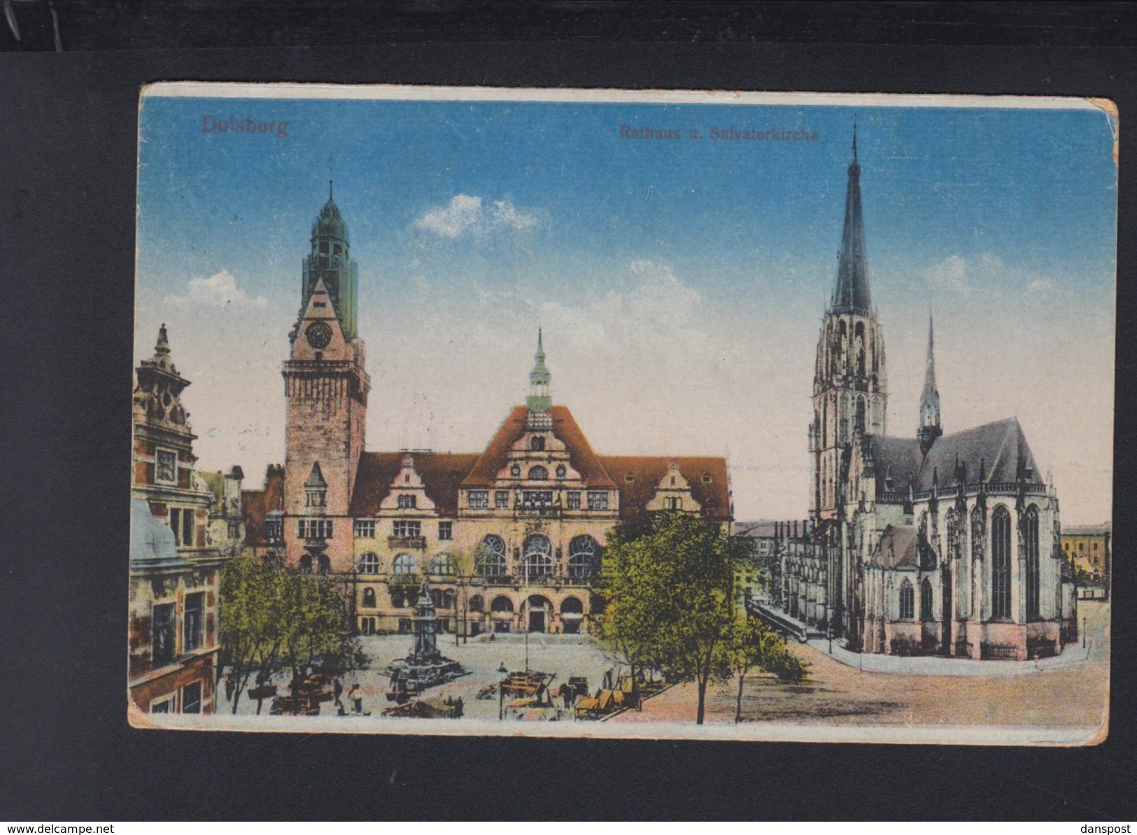 Rheinland Besetzung AK Duisburg Belgien Feldpost 1921 - Briefe U. Dokumente