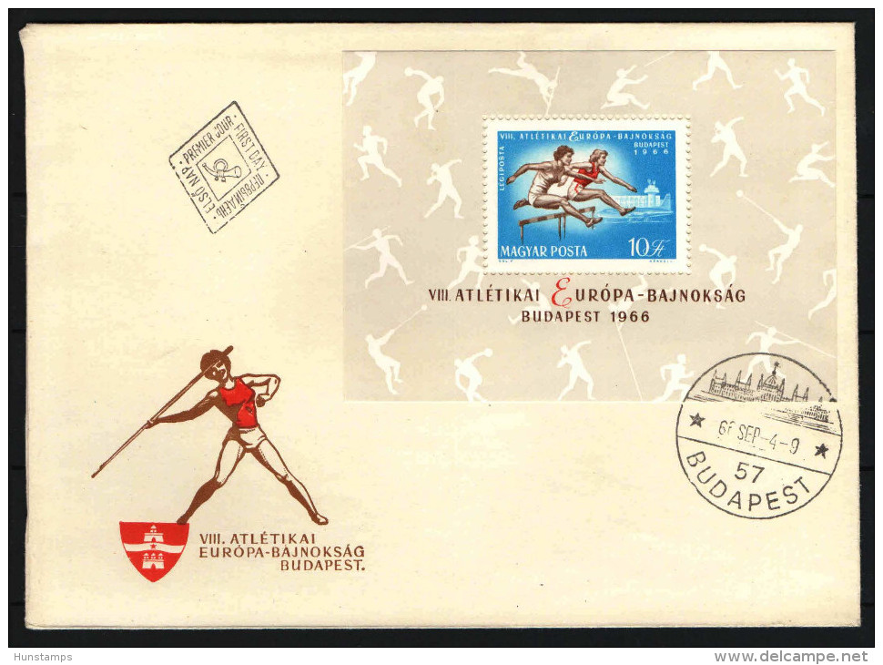 Hungary 1966. Sport, Athletics European Cup, Budapest Sheet On FDC Michel: 12 EUR !!! - Leichtathletik