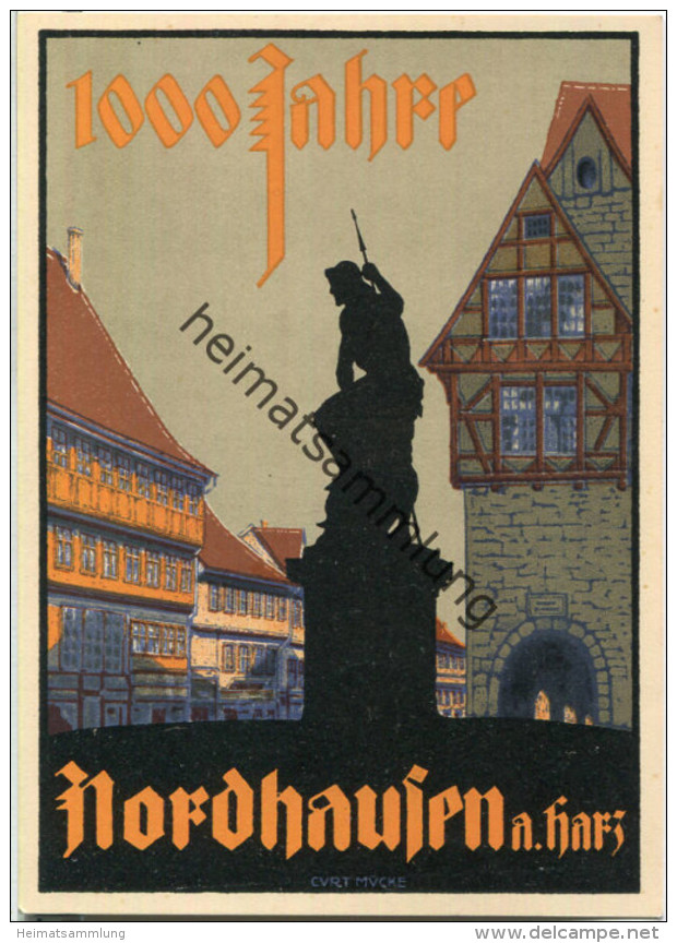 Nordhausen - 1000 Jahre - Amtliche Festpostkarte - Ansichtskarte Grossformat - Verlag Karl Koch Nordhausen 1927 - Nordhausen