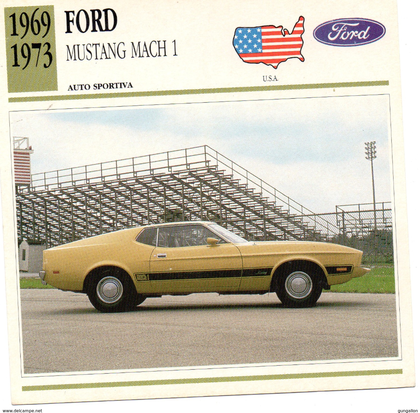 Auto Da Collezione  "Ford  1969  Mustang Mach 1" (U.S.A.) - Motori