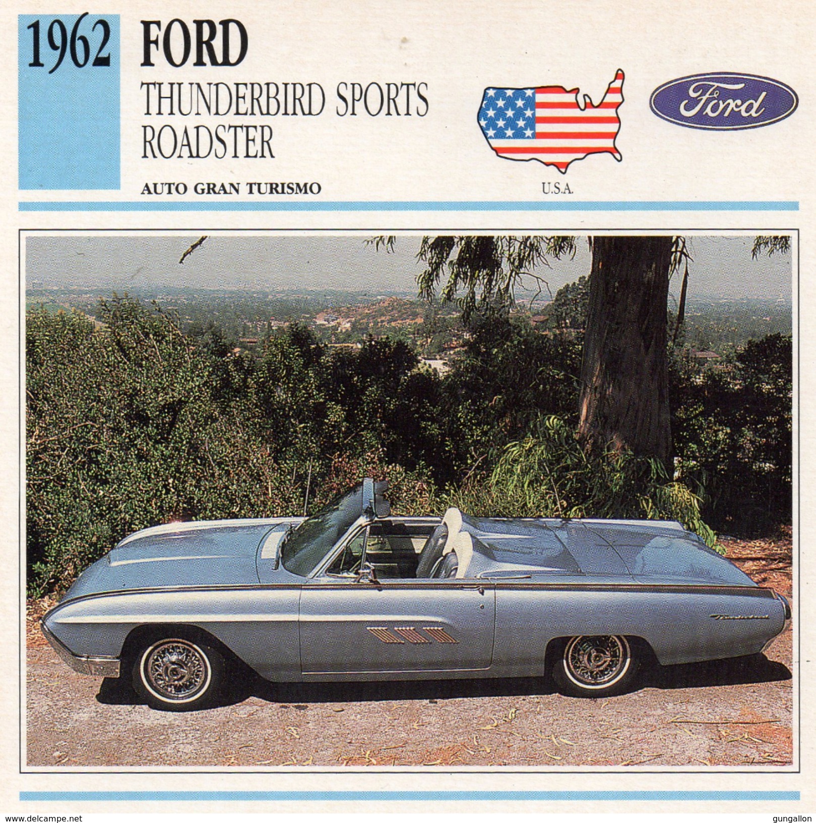 Auto Da Collezione  "Ford  1962  Thunderbird Sports Roadster" (U.S.A.) - Motori