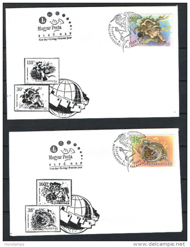 Hungary 2002. Animals Of Hungary Special FDC, 2 Pieces - Sonstige & Ohne Zuordnung