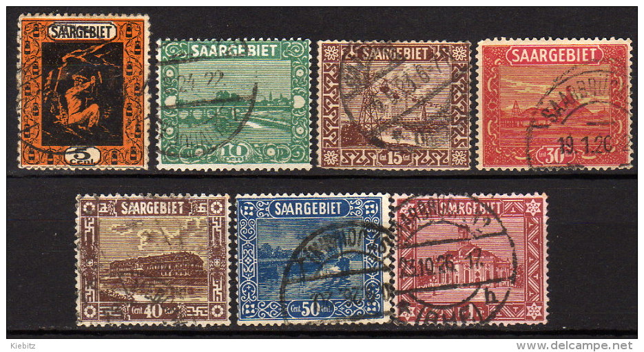 SAARLAND 1922 - MiNr: 84-97  7x  Used - Gebraucht