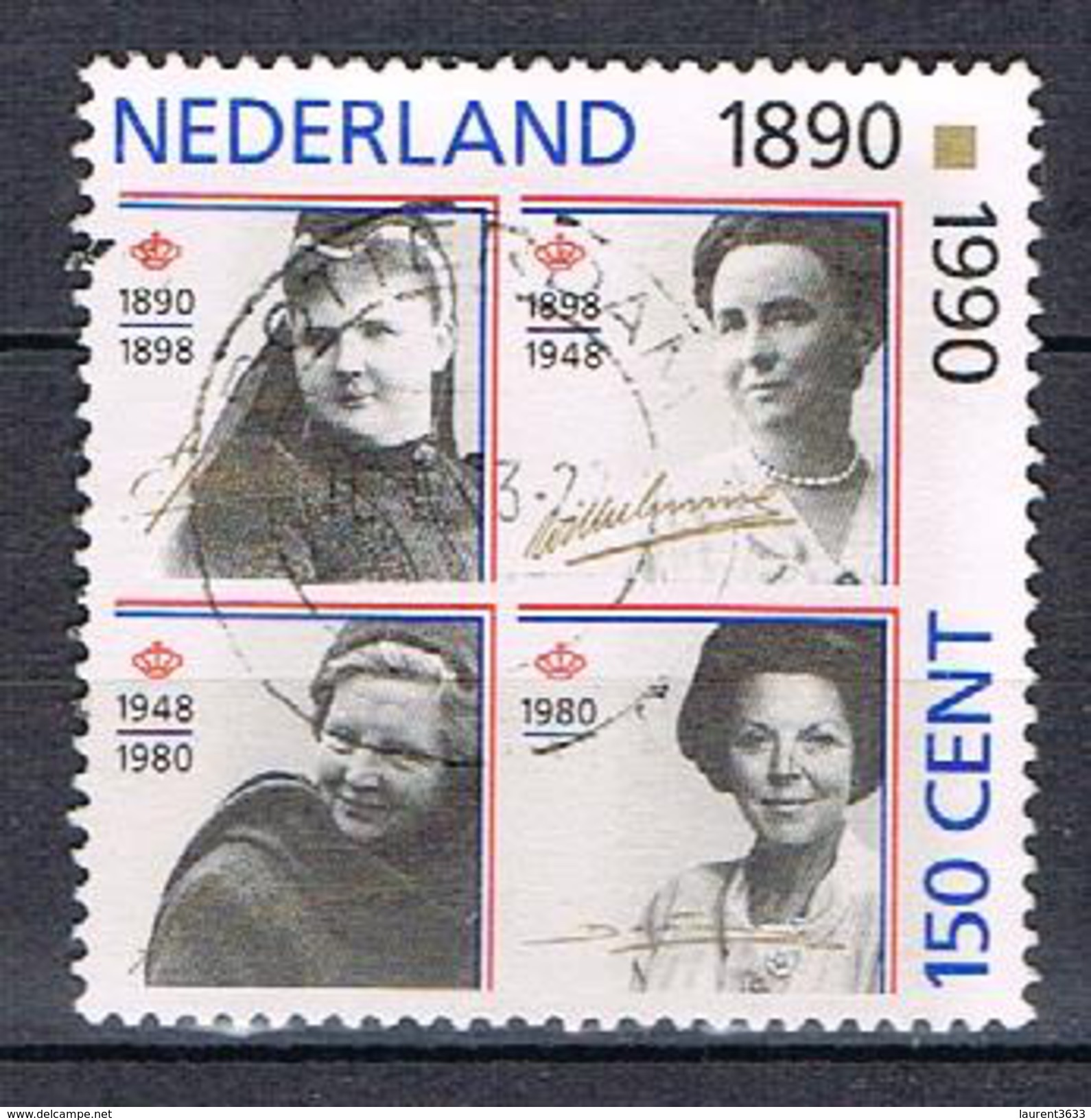 Cent Ans De Royauté Féminine Sur Le Trône Des Pays-Bas N°1359 - Used Stamps