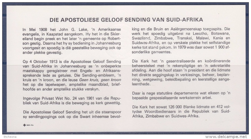 = Enveloppe + Carte, Afrique Du Sud, 1 Timbre 1984-06-01, Locomotive - Covers & Documents