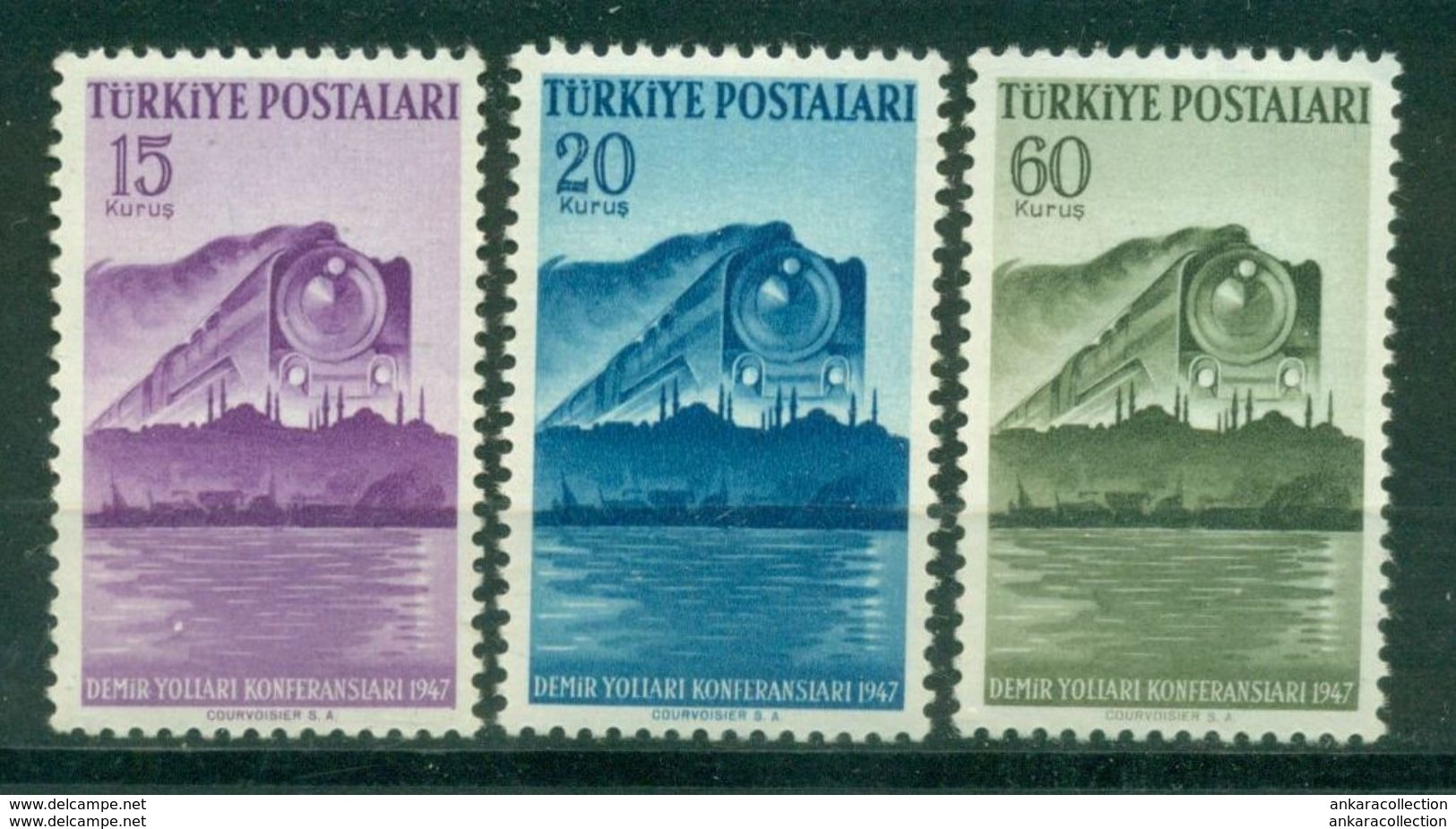 AC - TURKEY STAMP - THE INTERNATIONAL RAILROAD CONFERENCES MNH 09 OCTOBER 1947 - Unused Stamps