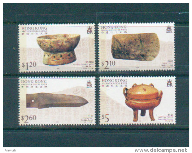 Hong Kong 1996 Scott 744-7 Archeological Finds MNH** - Neufs