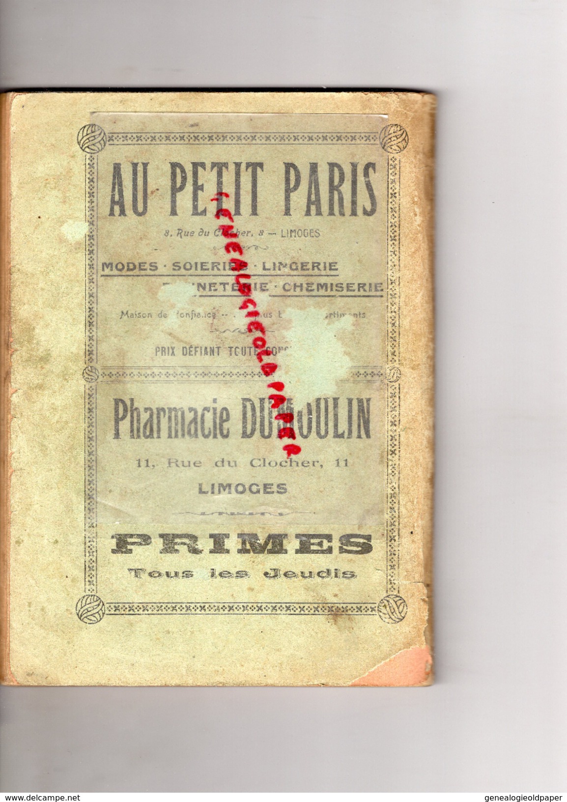 87 - LIMOGES - ALMANACH DU POPULAIRE DU CENTRE 1914- SOCIALISTE SOCIALISME- BOUCHERIE PAROT-NIVET-IMPRIMERIE NOUVELLE- - Documents Historiques