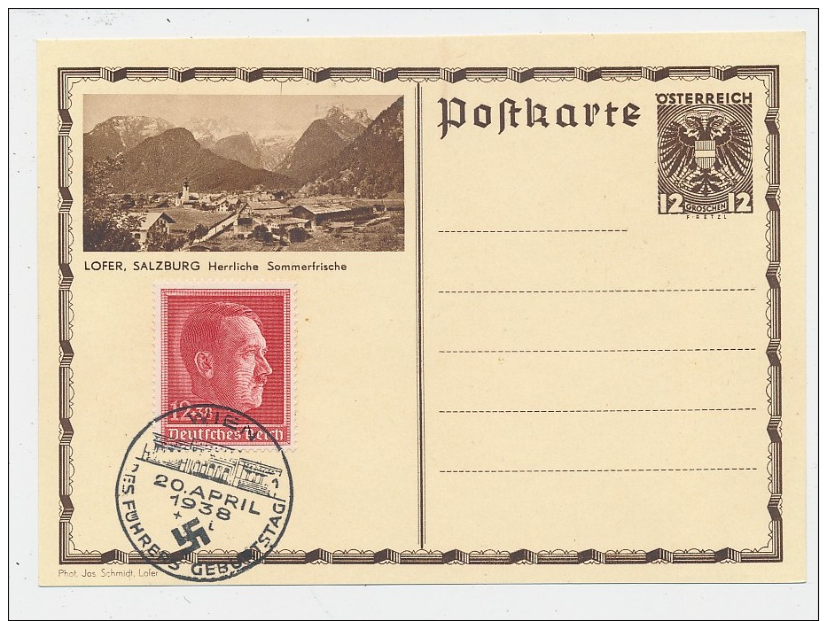 Österreich  Bild- Ganzsache Mit Propaganda Stempel  ( G3229 ) Siehe Foto - Briefe U. Dokumente