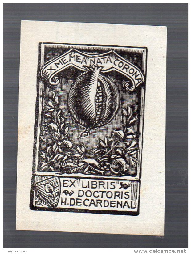Exlibris Doctoris H De Cardenal (bois Gravé) (PPP4023) - Ex-libris