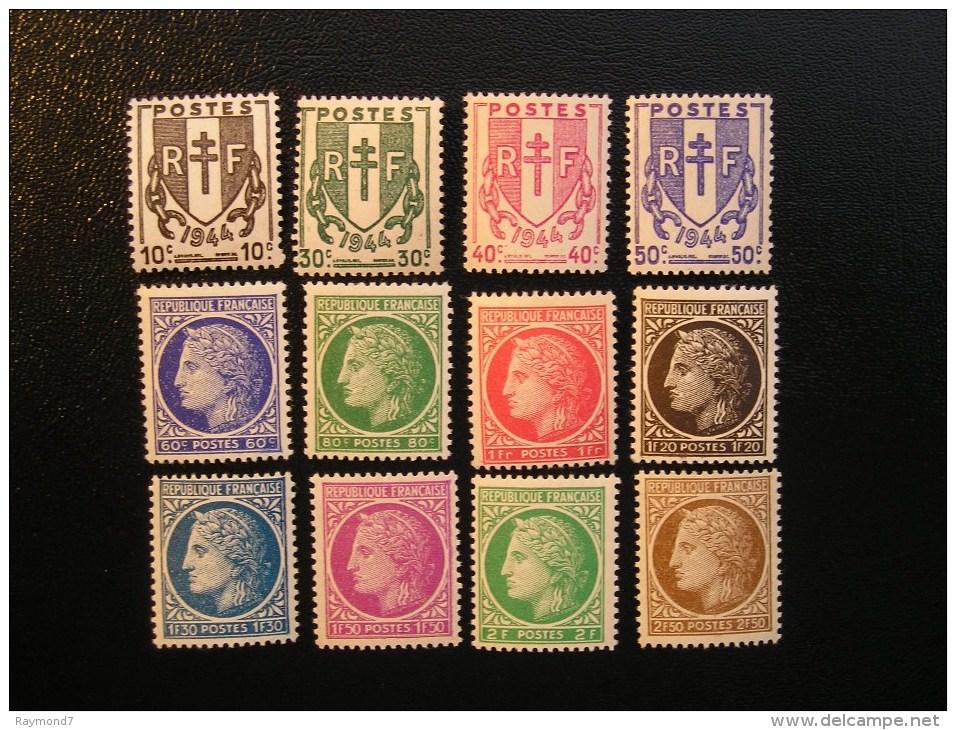 670-671-672-673-674-675-676-677-678-679-680-681  Série Complète   1945  Neuf, Sans Charnière - Unused Stamps