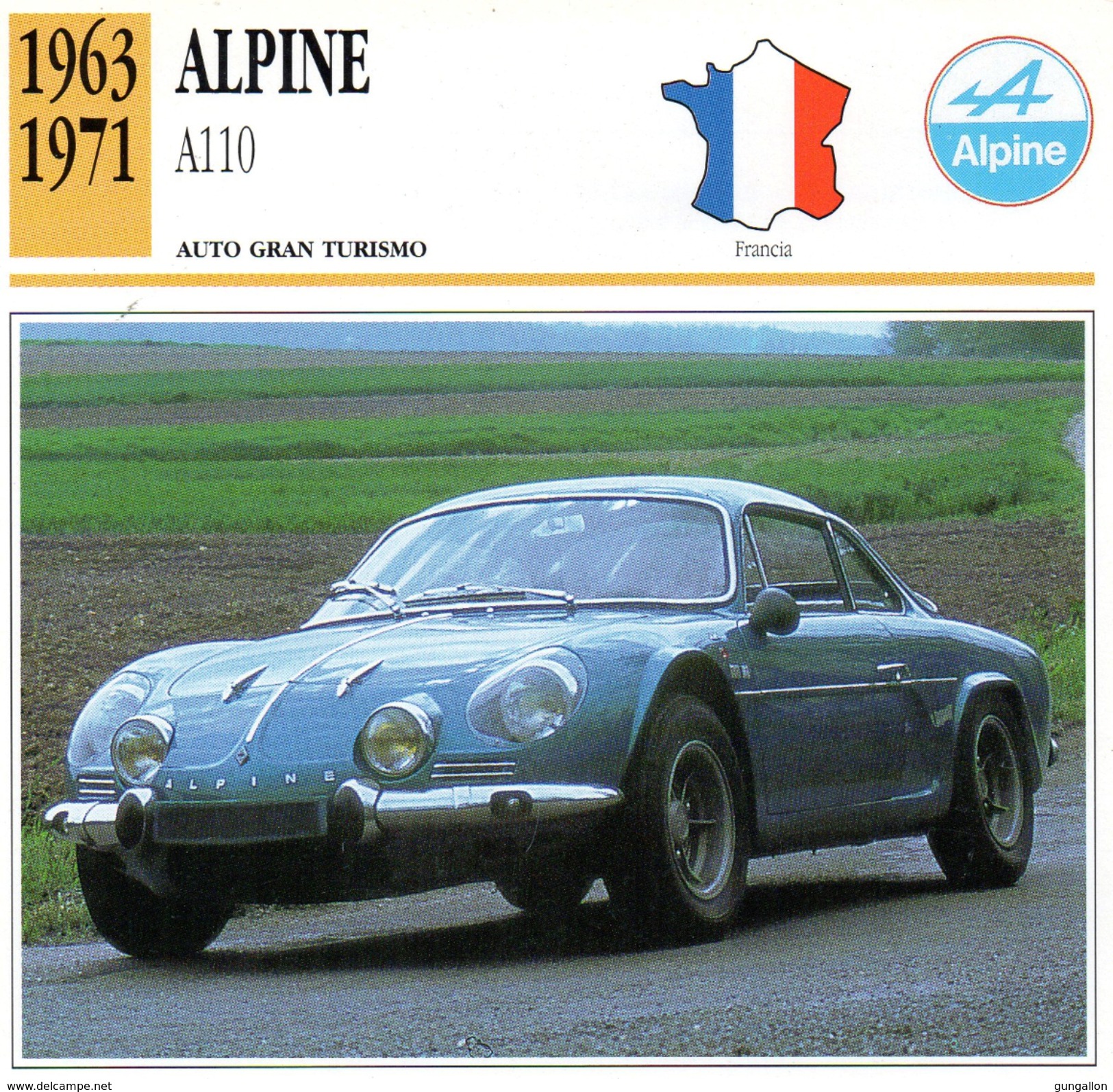 Auto Da Collezione  "Alpine  1963  A110" (Francia) - Motori