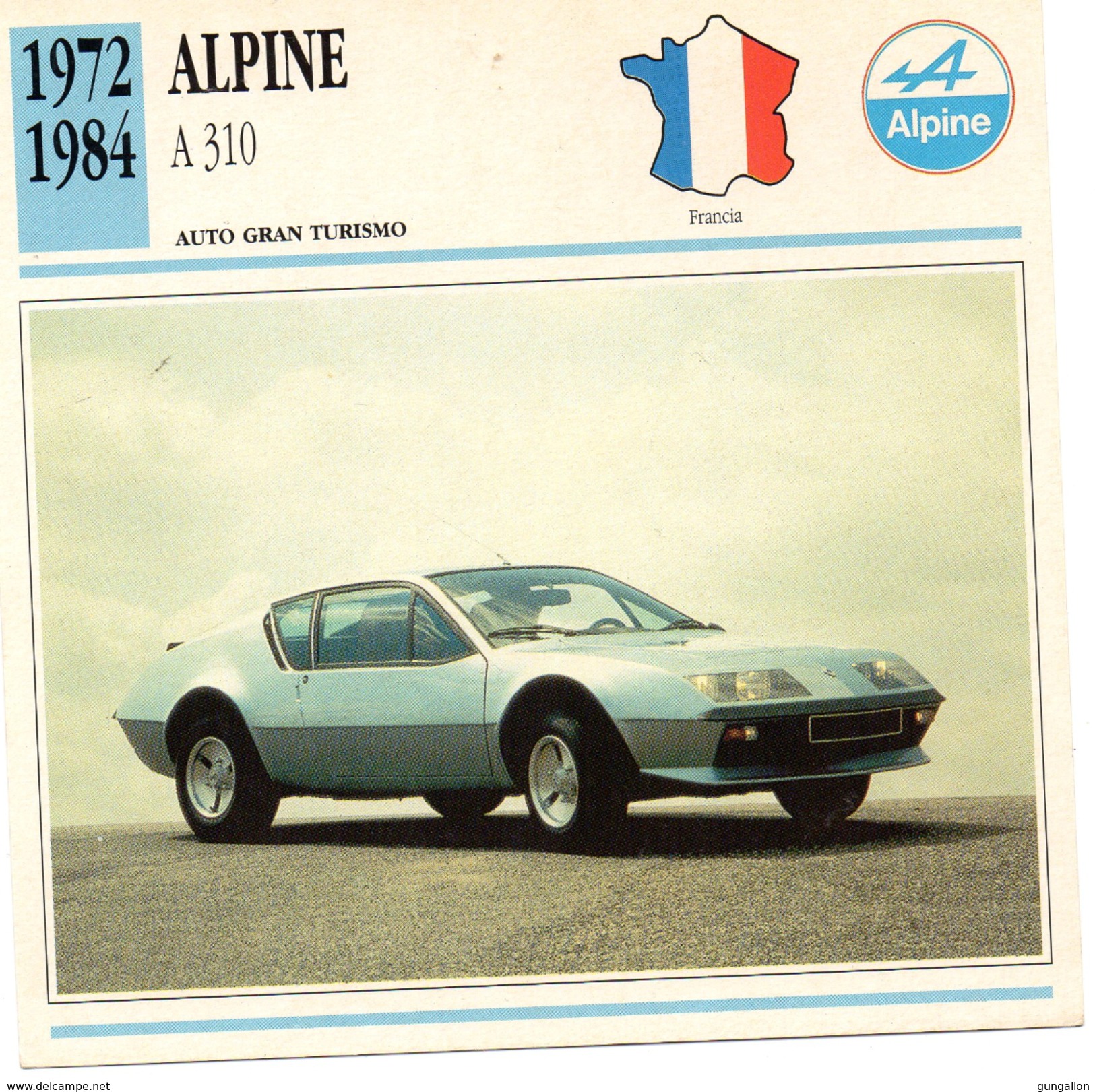 Auto Da Collezione  "Alpine  1972  A310" (Francia) - Motori