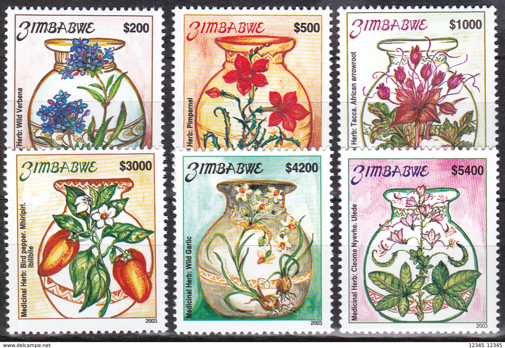 Zimbabwe 2003, Postfris MNH, Plants, Flowers - Zimbabwe (1980-...)