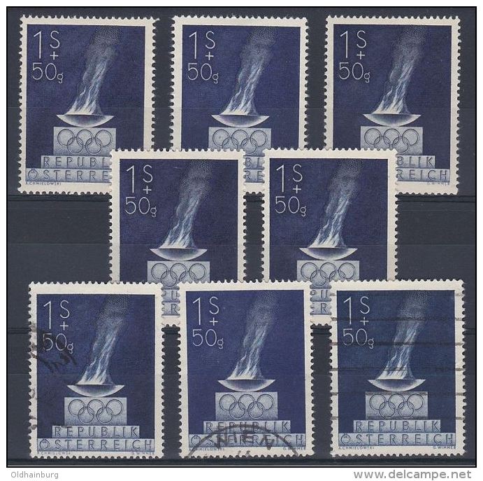 Österreich 1948: ANK 863, Olympic Games London, 5x ** Mint, 3x O Used (ANK 13.- €) - Ete 1948: Londres