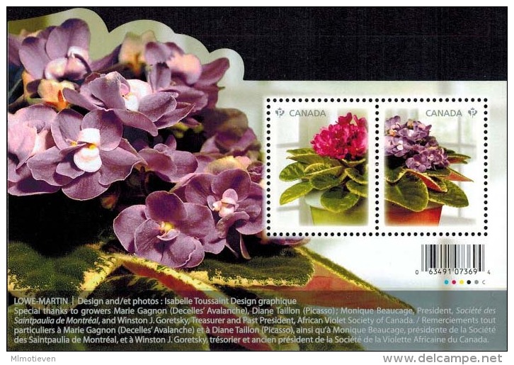 MBP-BK2-459 MINT ¤ CANADA 2010 BLOCK ¤ FLOWERS OF THE WORLD - FLEURS - BLÜMEN - BLOEMEN - FLORES - - Sonstige & Ohne Zuordnung