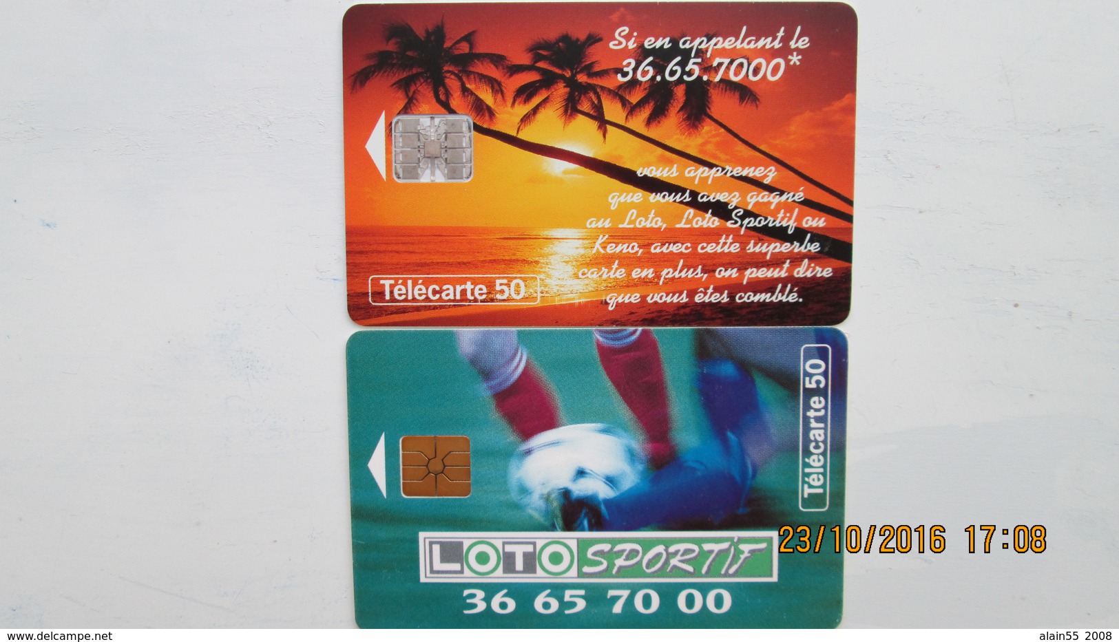 2 TELECARTES LA FRANCAISE DES JEUX LOTO  SPORTIF - Games