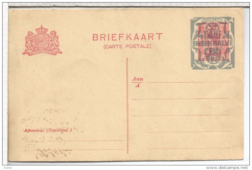 HOLANDA ENTERO POSTAL - Postal Stationery