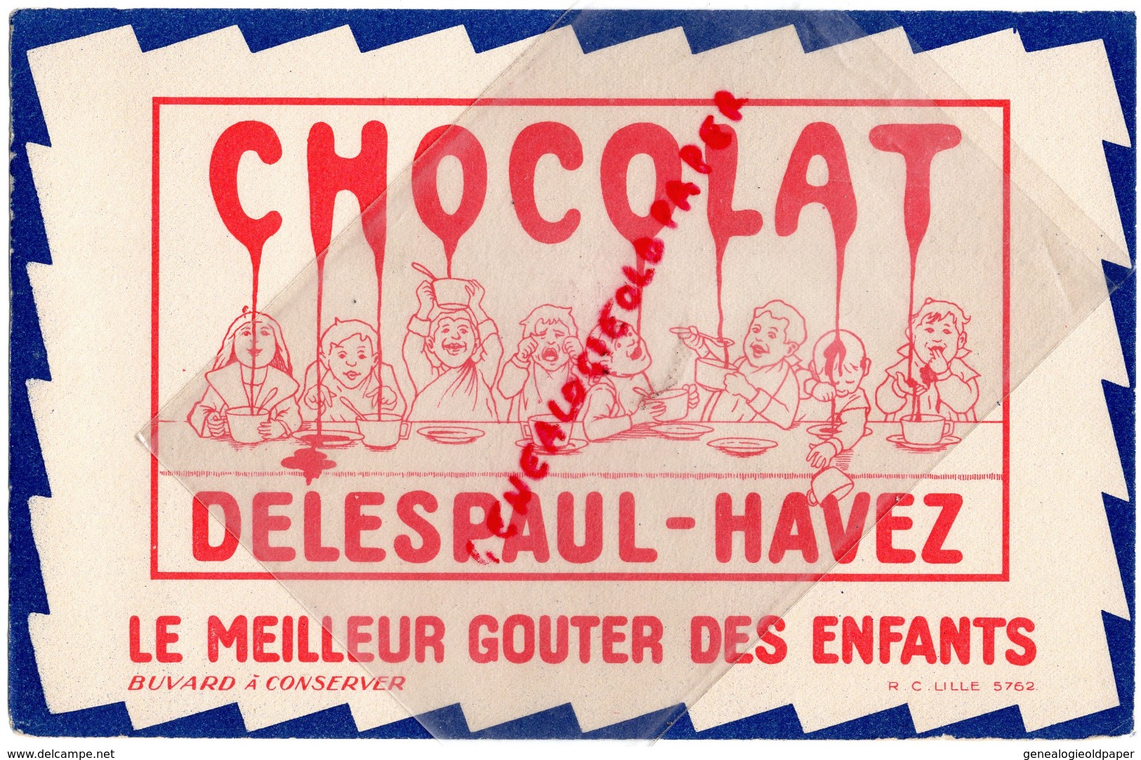 59 - LILLE - BUVARD CHOCOLAT DELESPAUL HAVEZ - ENFANTS PETIT DEJEUNER - Cacao