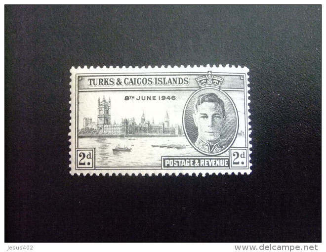 Turks And Caicos Islands 1946 ANNIVERSAIRE De La VICTOIRE GEORGE VI Yvert N &ordm; 132 * MH - Turks And Caicos